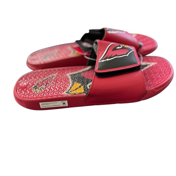 Arizona Cardinals Colorblock Big Logo Gel Slide Red Men’s Size 9-10 Team Pride - Picture 7 of 7
